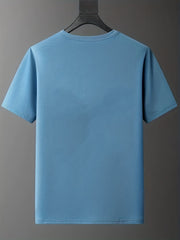 Men's Graffiti Smile Print T Shirt Crew Neck Tee