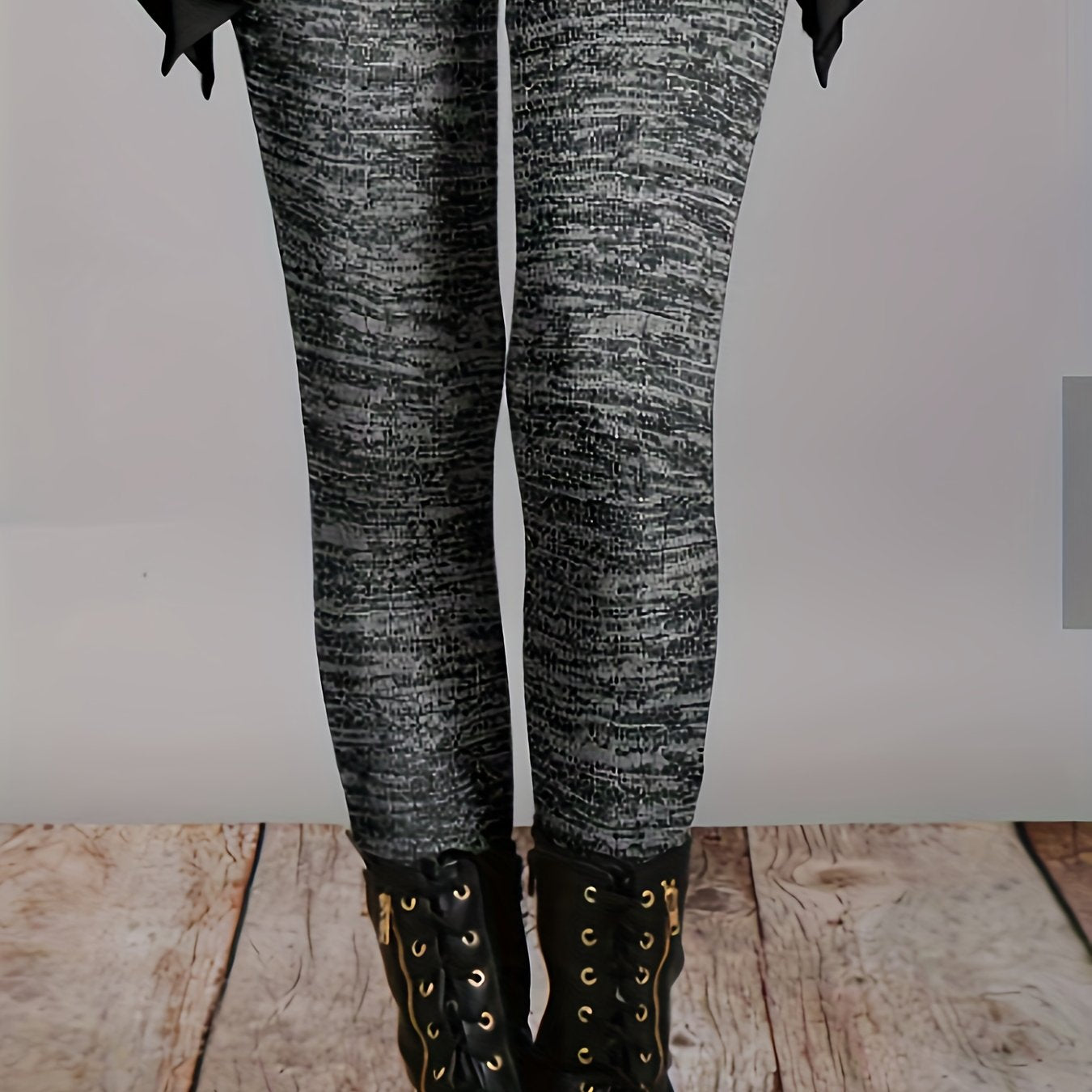  Leggings Women's Plus Space Dye Medium Stretch Slim Fit Leggings