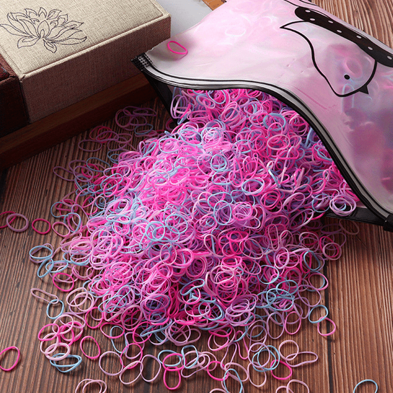 1000pcs Children's Rubber Bands Hair Tie Accessory