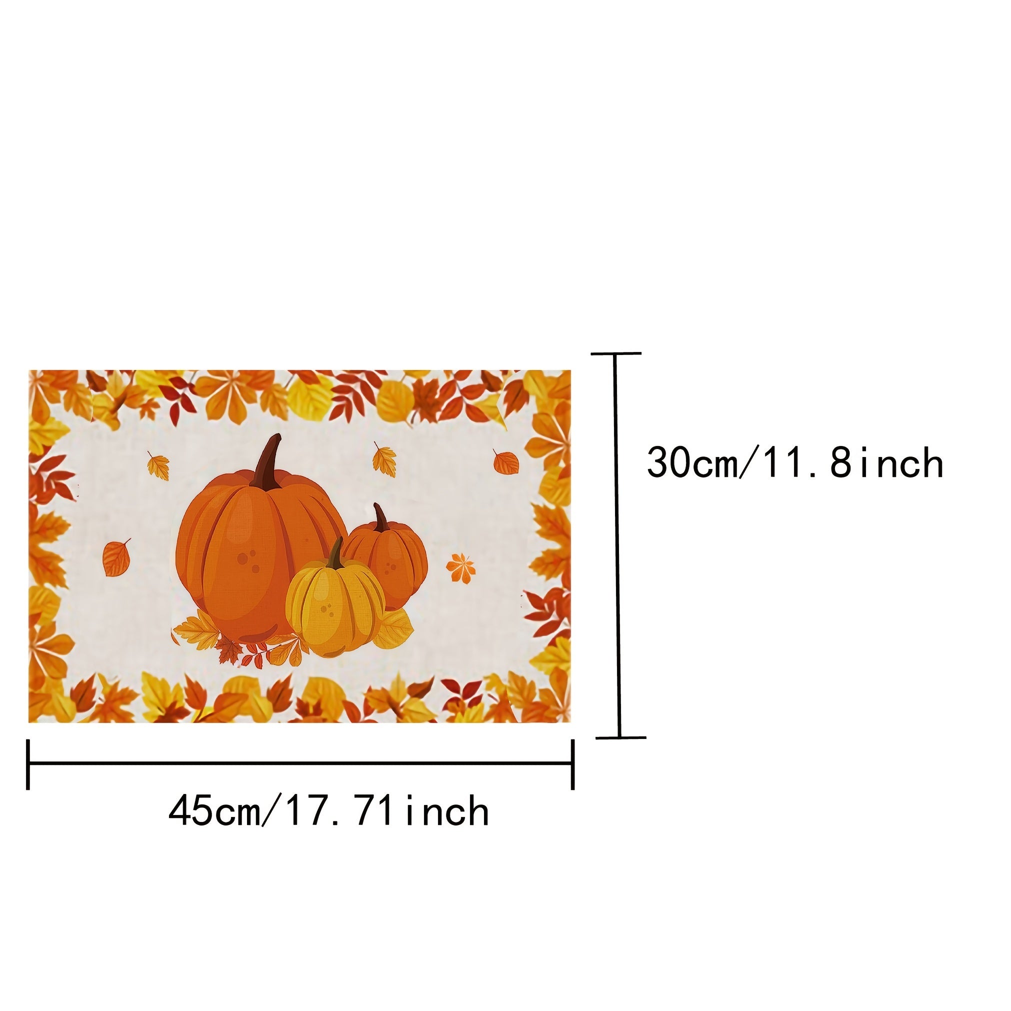4pcs Colorful Halloween Autumn Pumpkin Placemats Heat Insulation Table Mat
