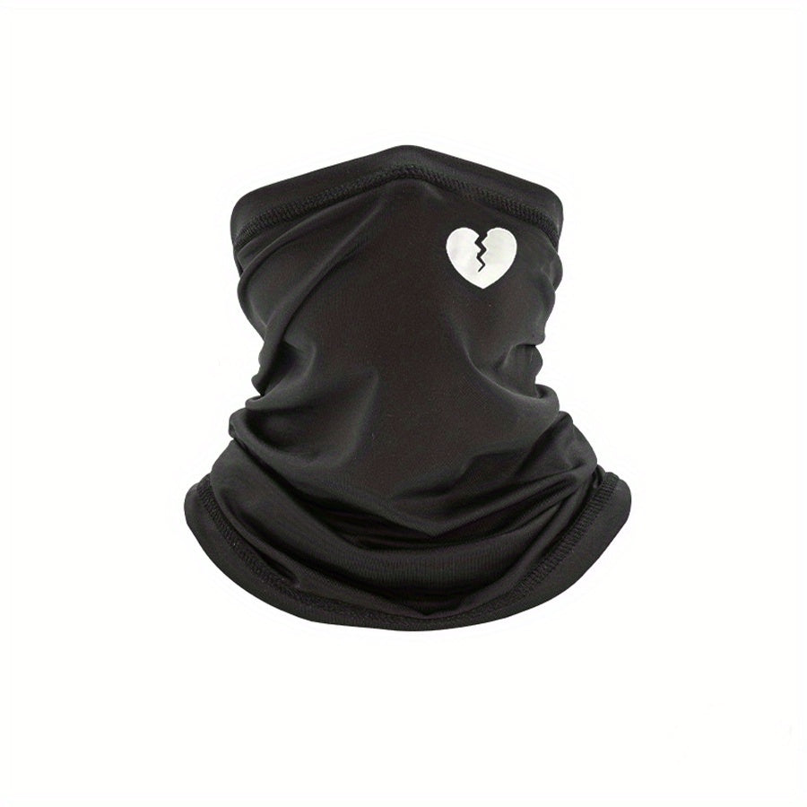 Broken Heart Print Mask Unisex Windproof Neck Gaiter