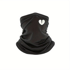 Broken Heart Print Mask Unisex Windproof Neck Gaiter