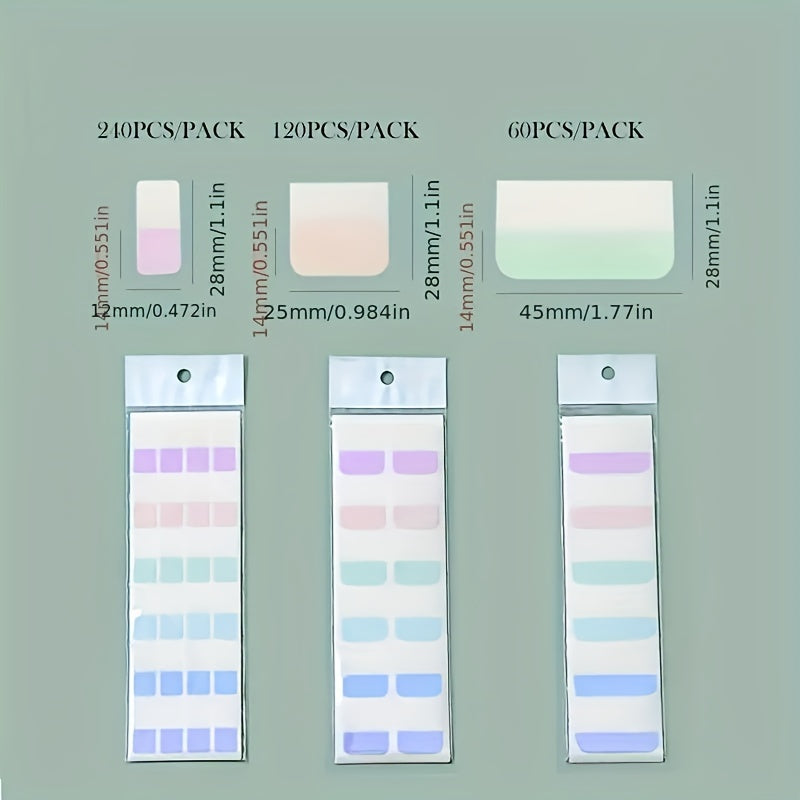 Multicolor Adhesive Writable Index Label for Marking Pages