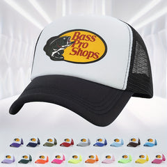 Hip Hop Mesh Trucker Hat Unisex Candy Block Fish Print Baseball Cap