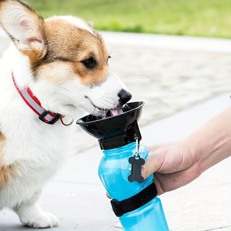 Portable Pet Water Bottle with Foldable Cup 0.5L Capacity