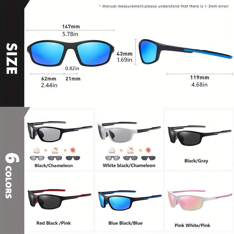 Polarized Sports Sunglasses Anti UV Driving Cycling Shades