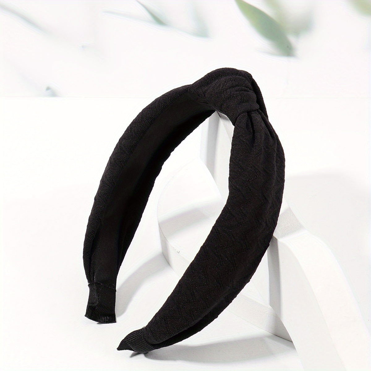 Solid Cross Knotted Headband Elastic Hair Band for Women and Girls