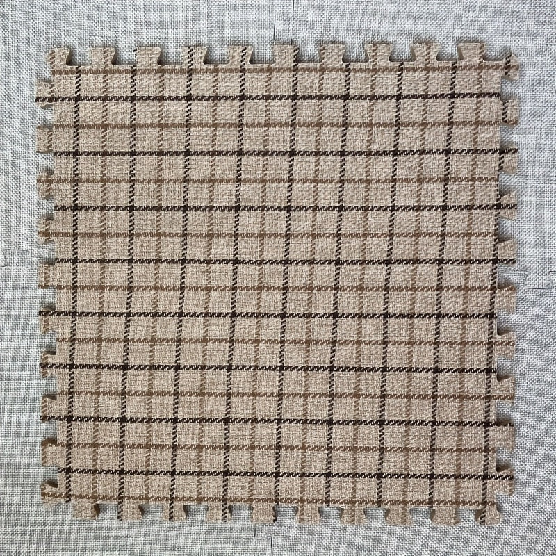 6 Pack Fabric Splicing Carpet Plaid Halloween Floor Mat Christmas Mat