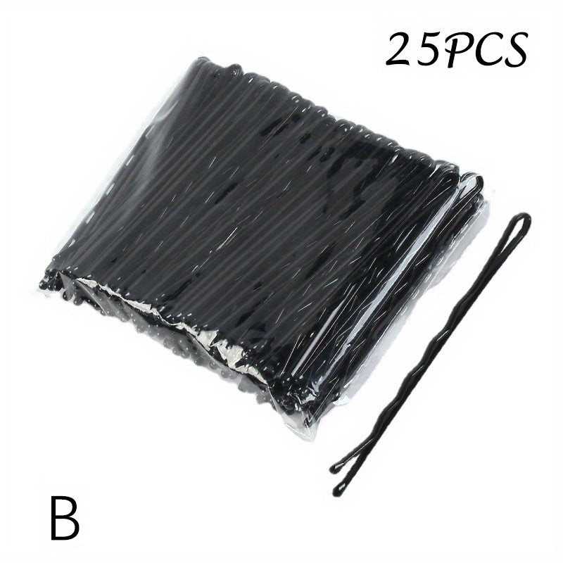 25 Pcs Hair Clips Pins Curly Wavy Slides Bobby Pins Styling Accessories