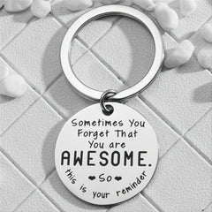 Motivational Stainless Steel Keychain Gift Inspirational Jewelry