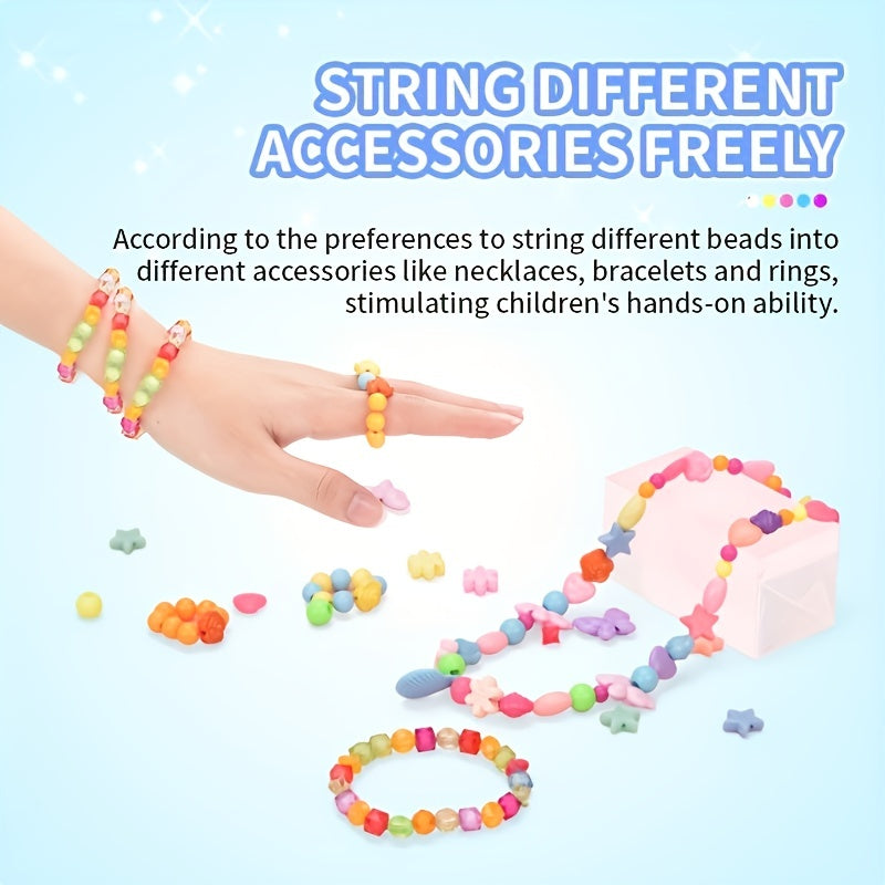 DIY Charm Bracelet Making Kit 240pcs Beads Chains Craft Girls Gift Set
