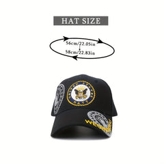 Three Logos Embroidery Baseball Cap Unisex Sports Hat