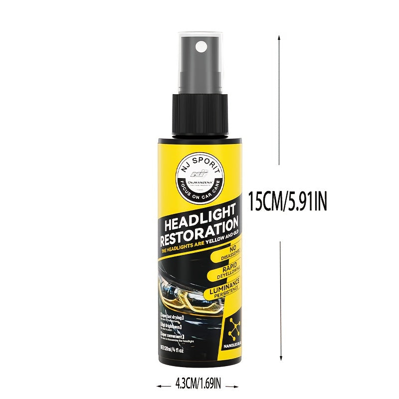 Car Headlight Refurbishment Liquid - Scratch and Yellowing Cleaner