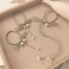 Elastic Bell Orchid Hair Tie Ribbon Hair Accessories