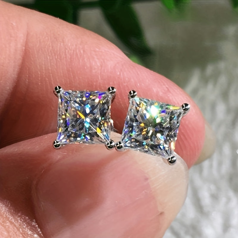 Men's Moissanite Stud Earrings