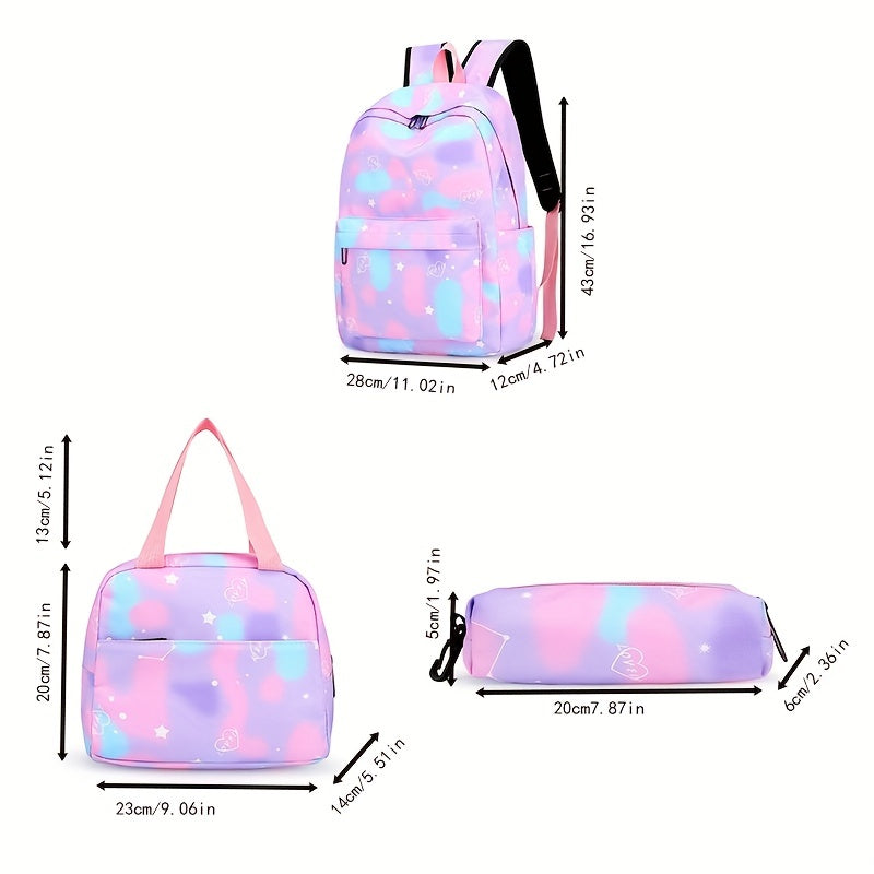 Colorblock Laptop Backpack Lightweight Daypack for Girls & Women