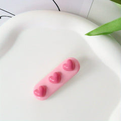 Y2K Pink Heart Shape Hair Clip for Girls