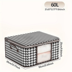 Houndstooth Quilt Storage Bag Handheld Lightweight Clothes Quilt Bag