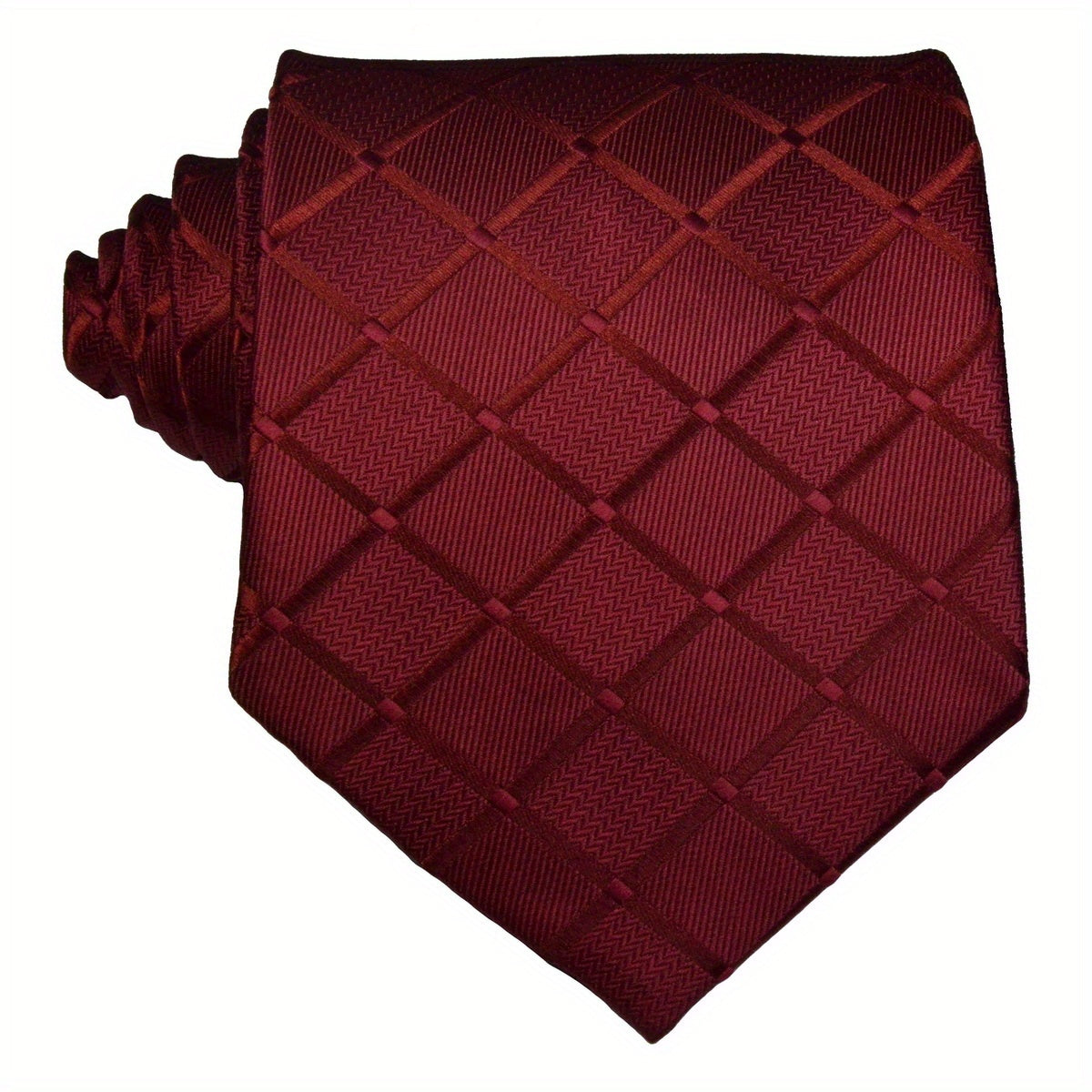 Men's Plaid Tie 1200 Needles Purple Polyester Yarn Classic