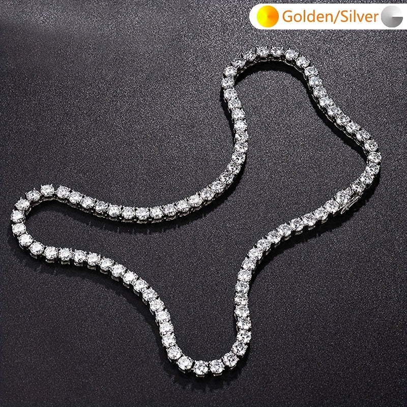 Hip Hop Full Rhinestone Pendant Clavicle Necklace Pendant High Sense Minimalist