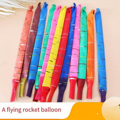 Rocket Balloon Long Strip Latex Toy Flying Weather Ball Decoration
