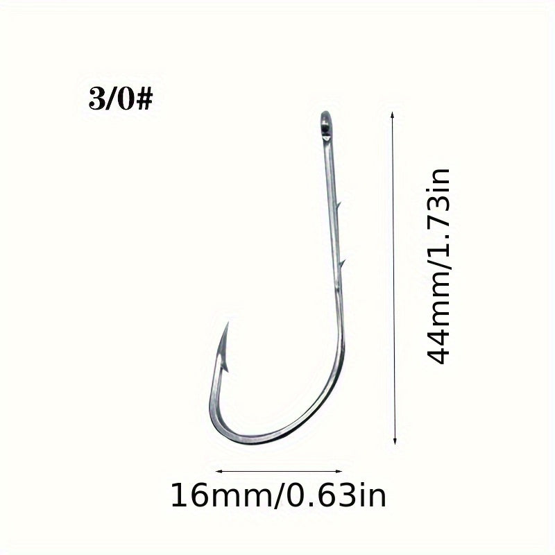 50pcs Long Shank Barbed Bait Holder Fishing Hook