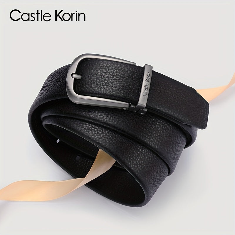 Men's Leather Insert Buckle Casual Business First Layer Cowhide Belt