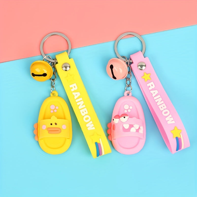 Cartoon Animal Slipper Bracelet Keychain Funny Animal Purse Bag Backpack Car Key