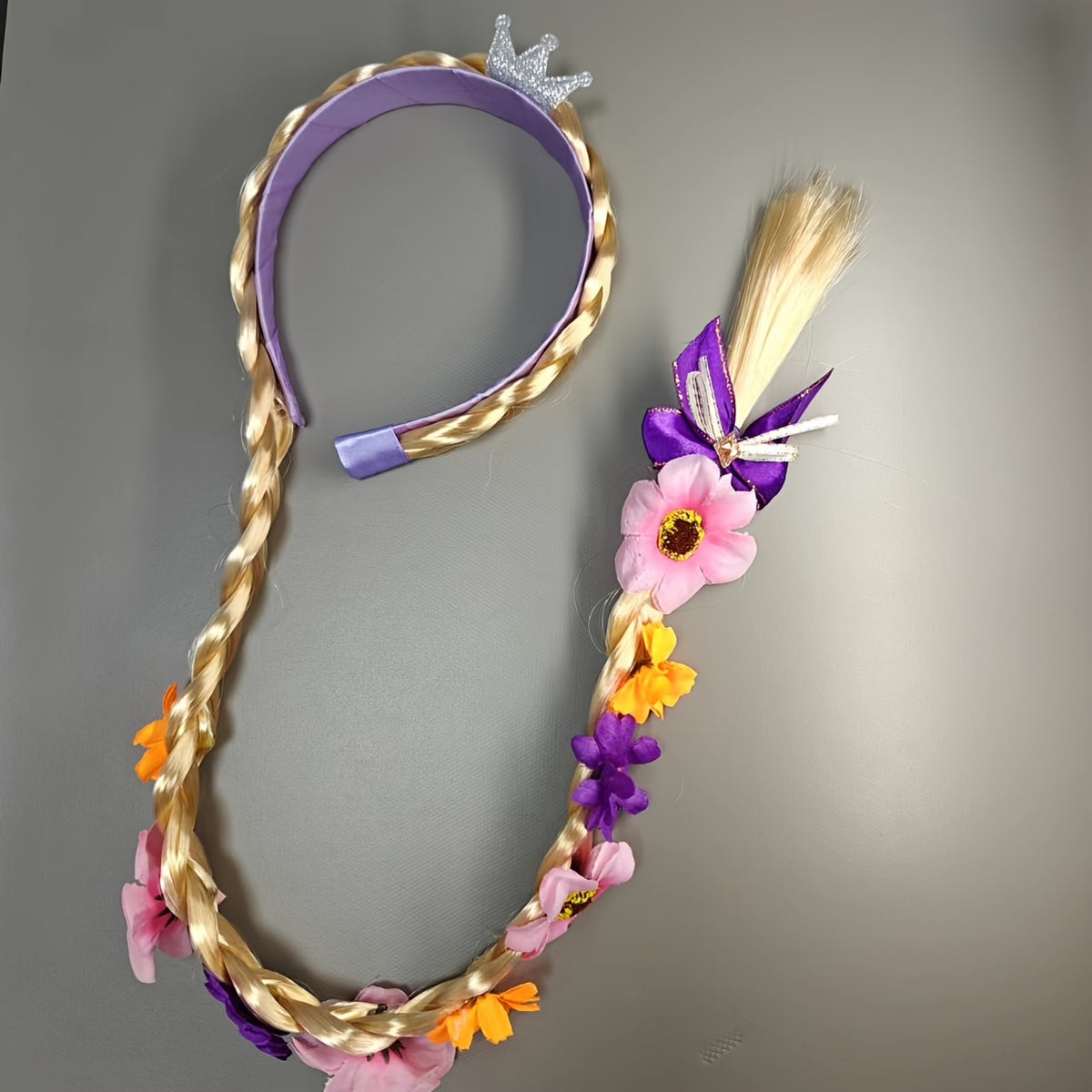 Girls' Princess Dress Up Wig with Long Braids and Hair Band