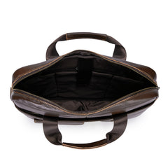 Vintage Leather Men's Bag Top Layer Cowhide Handbag Men's Briefcase