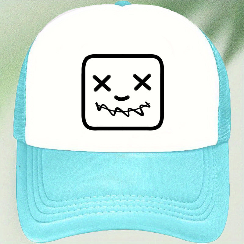 Funny Mesh Trucker Hat Y2K College Baseball Cap