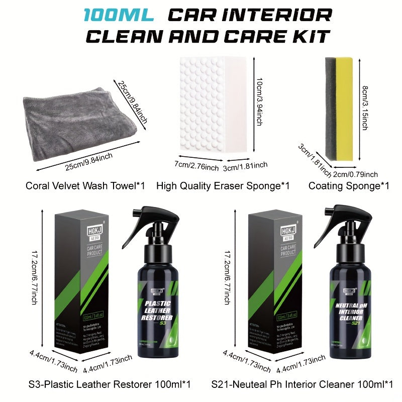 Car Interior Cleaning Kit 100ML - Refurbishment Maintenance Spray