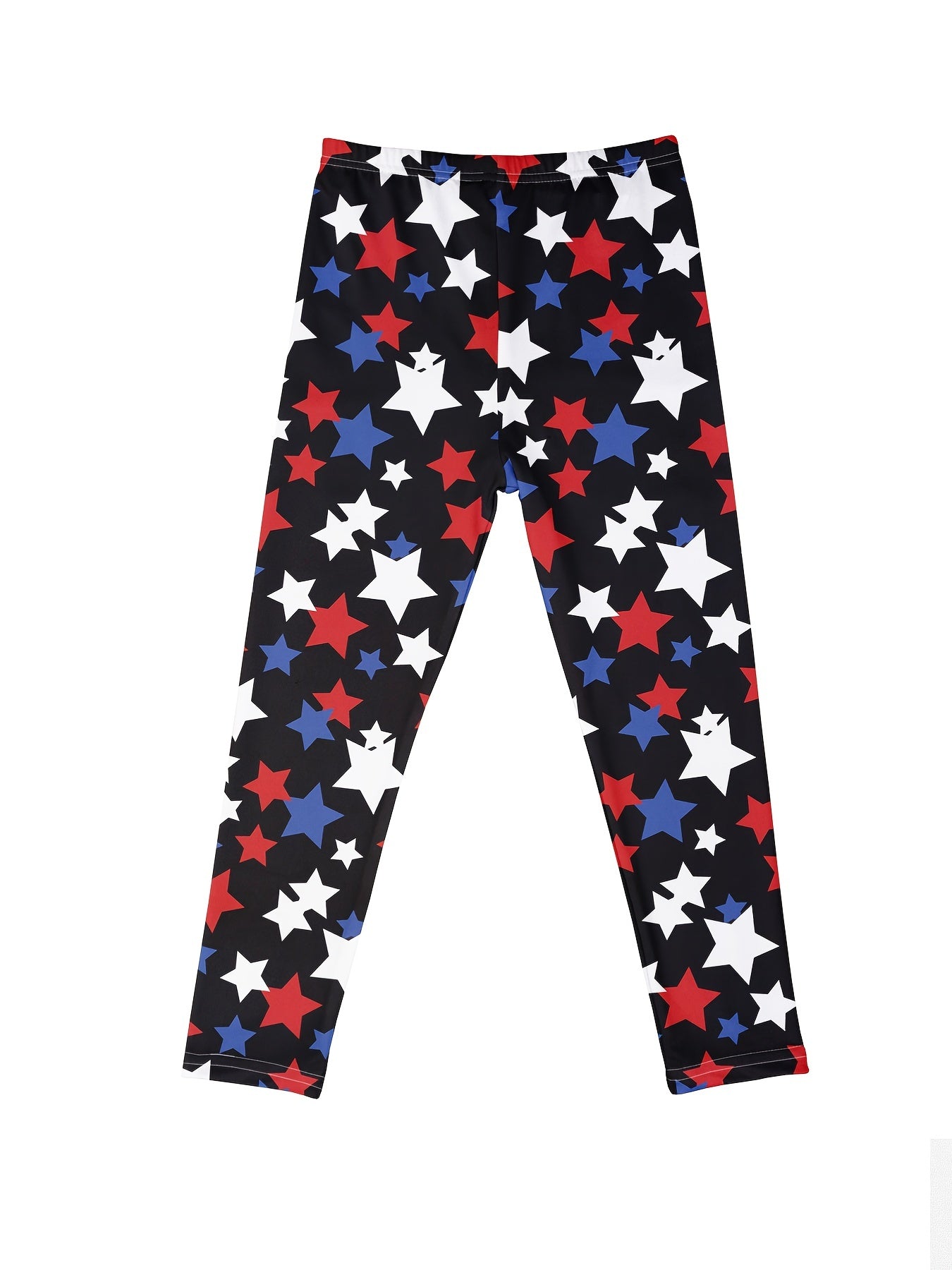Girls Stretch Soft Leggings Stars Print Elastic Waist Thin Pants