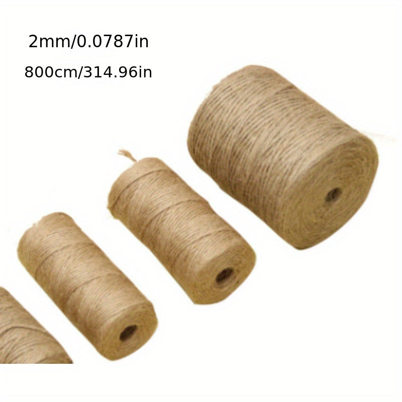 100 Meters Natural Jute Rope Cord String Twine Burlap Ribbon Crafts Sewing DIY