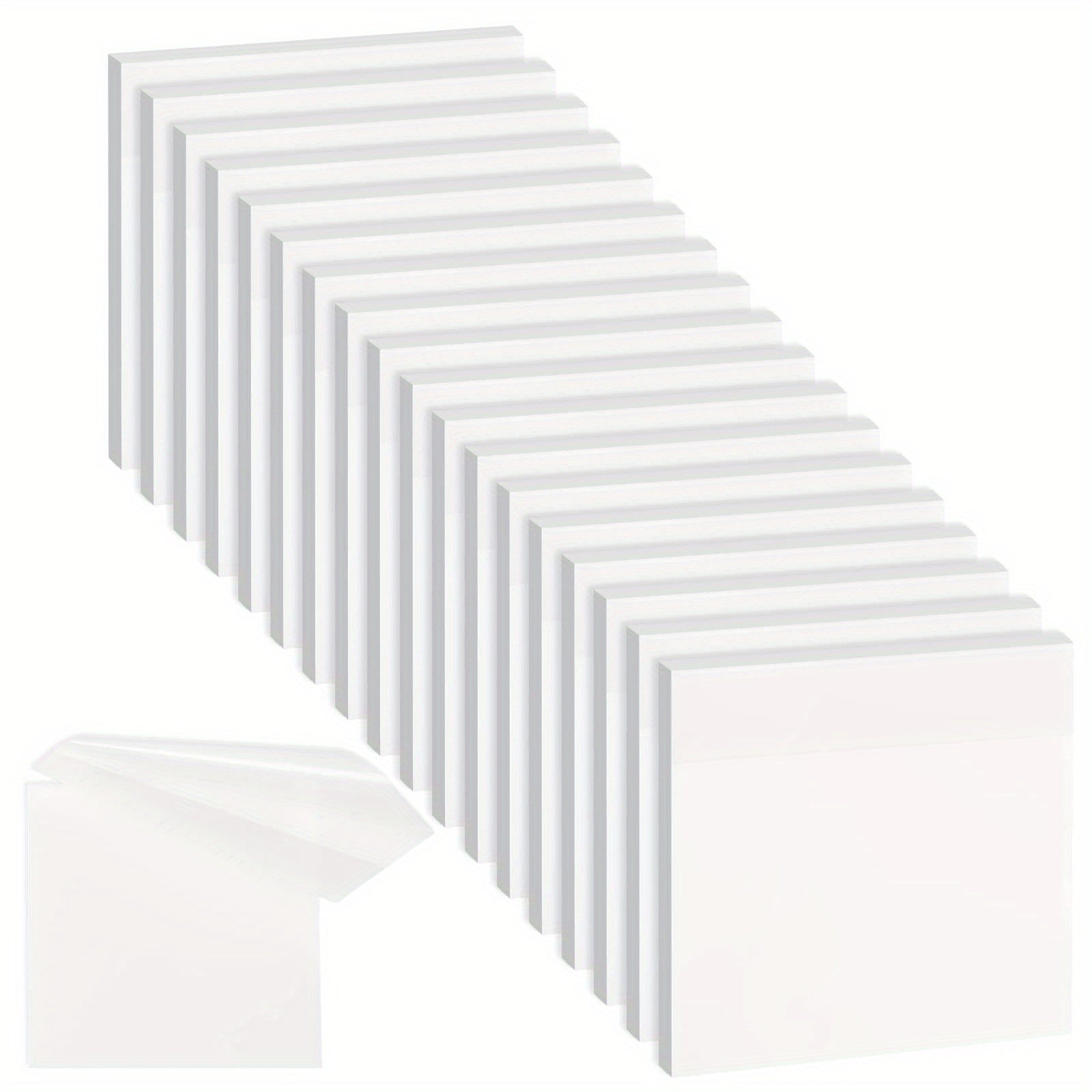900pcs Transparent Sticky Notes 18 Pack Clear Self Adhesive Sticky Notes