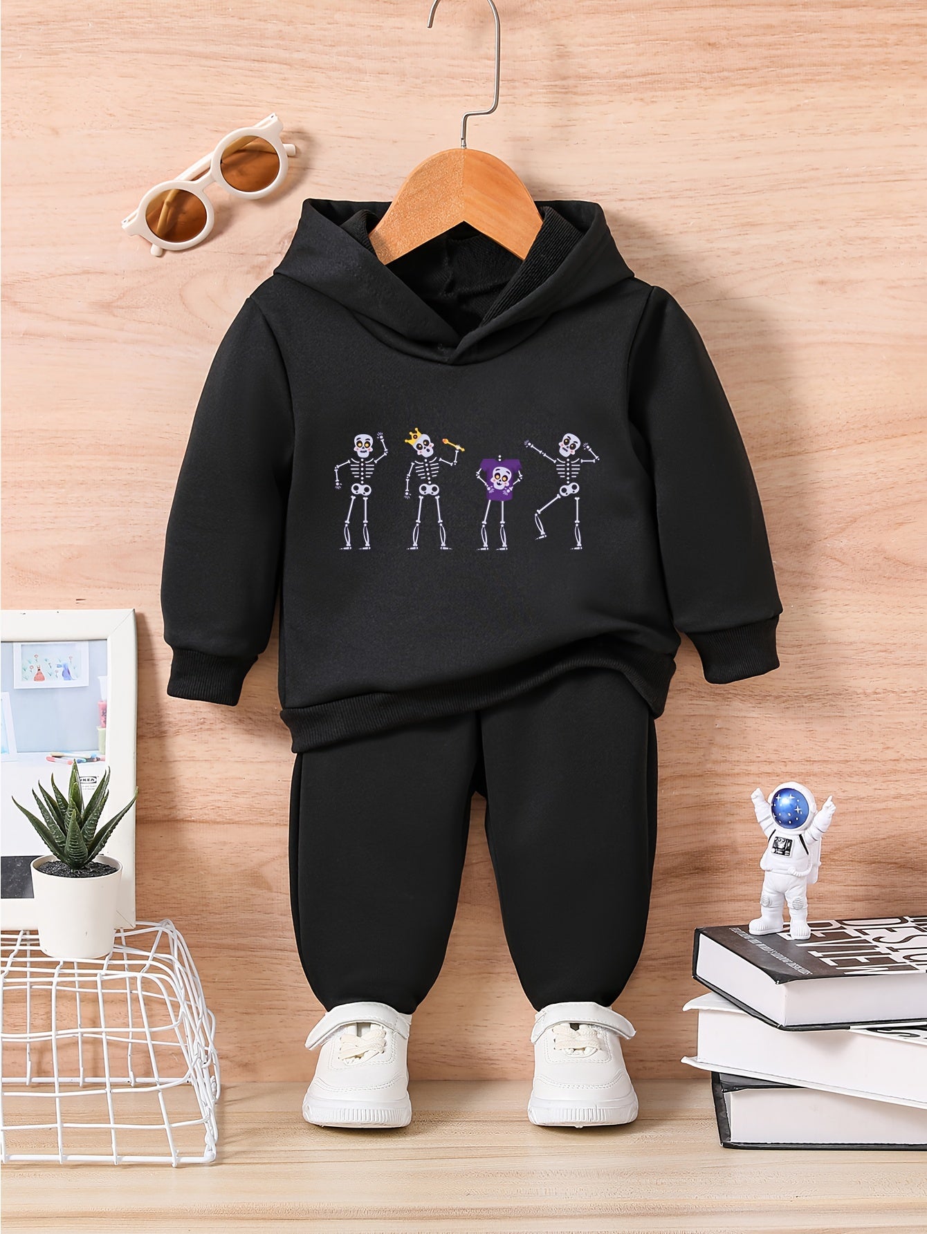 Baby Autumn Winter Sweater Set Dancing Skulls ghosts Print Halloween Outfit
