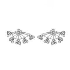 Zircon Geometric Earrings Rear Hanging Love Water Drop Earrings