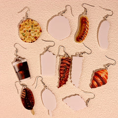 Indian Fries Sausages Ribs Coffee Horns Bags Ice Cream Dangle Earrings