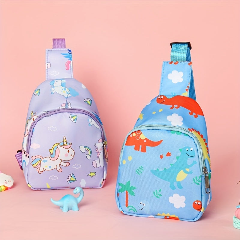 Cartoon Dinosaur Chest Bag Coin Purse Messenger Bag for Kids