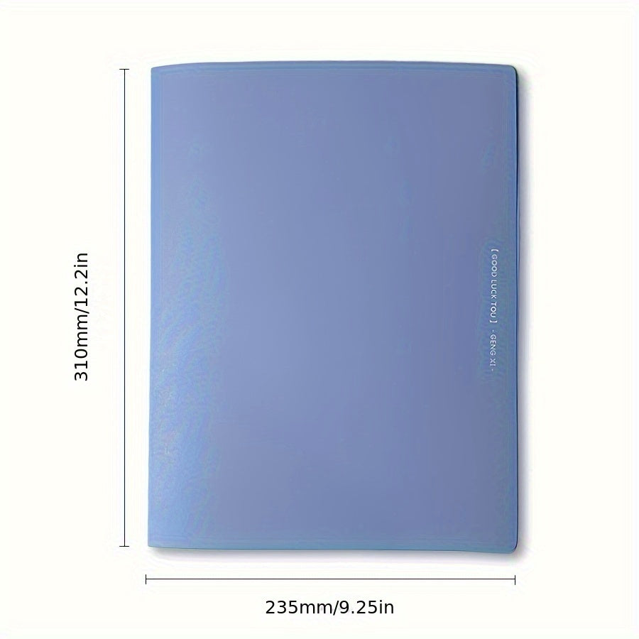 5pcs A4 Gradient Information Transparent Flip Folder Large Capacity Storage Book