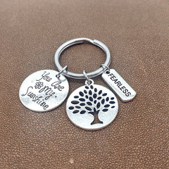 Tree Of Life You Are My Sunshine Keychain for Men