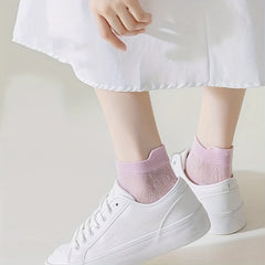 9 Pairs Argyle Pattern Mesh Socks Comfy & Breathable Women's Stockings
