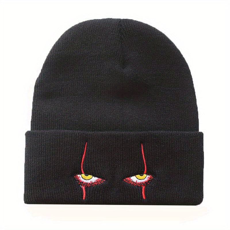 Scary Eyes Knitted Beanie Cap Anime Skull Caps Warm Knit