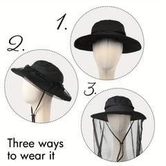Mosquito Head Net Hat for Fishing Hiking Travel Outdoor Sun Hat