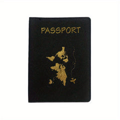 Map Pattern Passport Cover Holder Travel Case Unisex