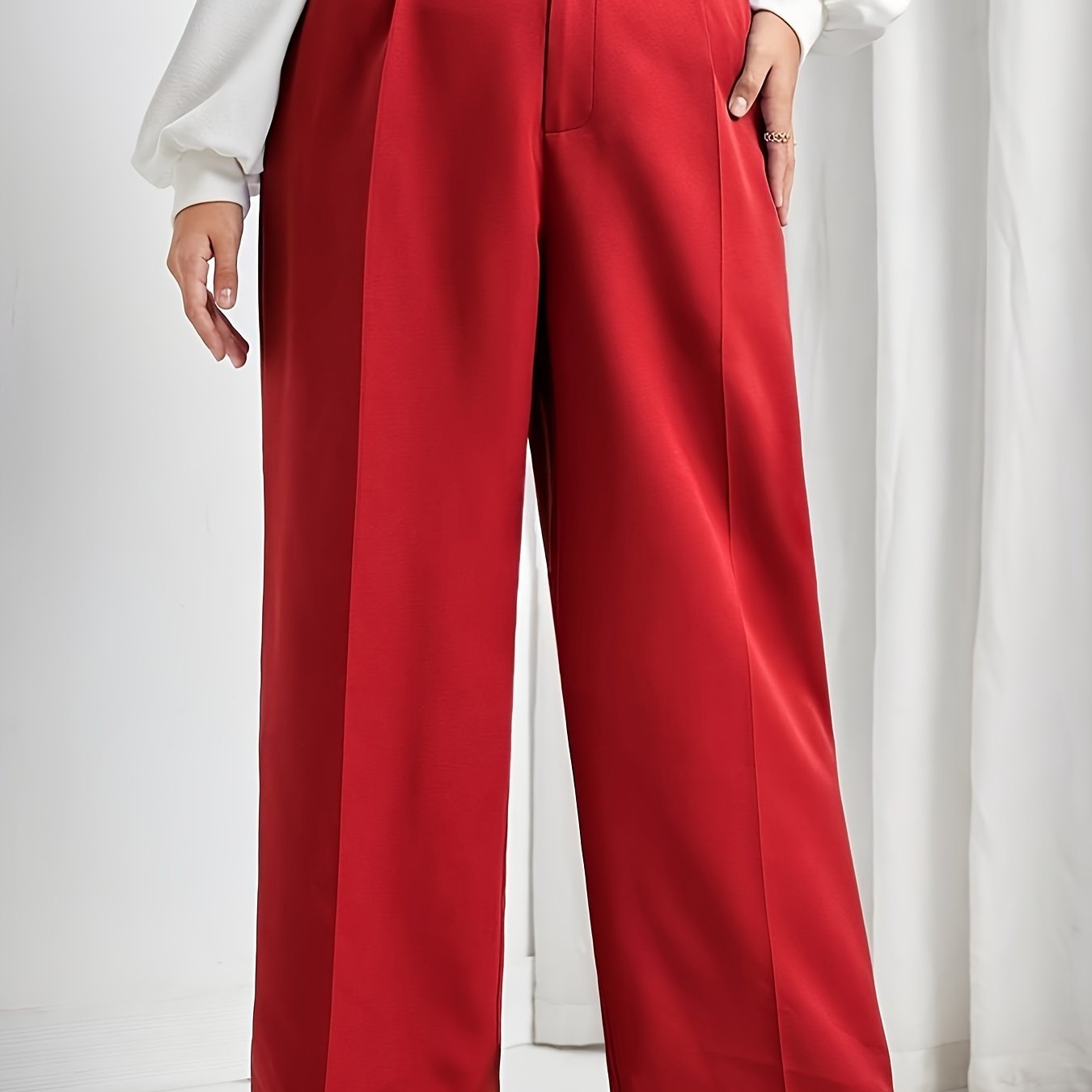  Business Casual Pants Women's High Waist Wide Leg Trousers