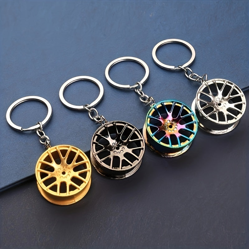 Men's Car Wheel Hub Keychain Pendant