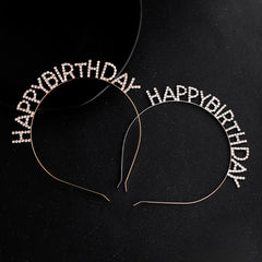 Crystal Happy Birthday Tiara Crown Headband