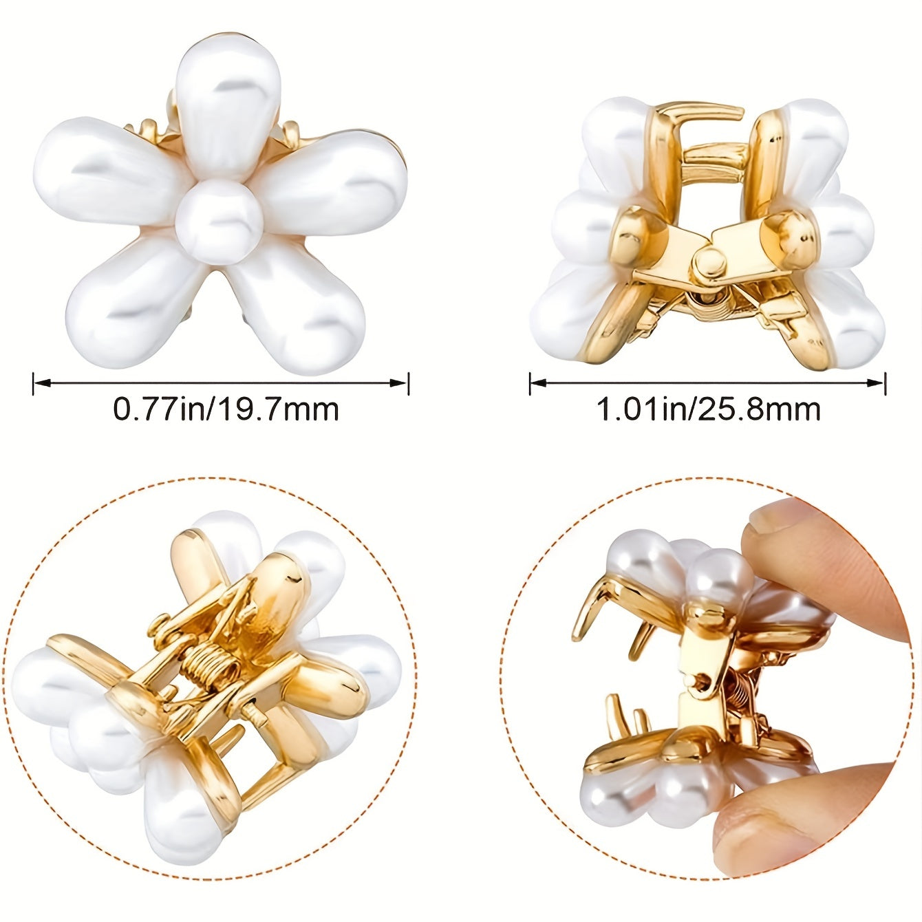6pcs Baby Flower Clips Hair Accessory Bridesmaid Pretty Clips
