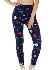 Women's Heart Bear Print Casual Pants